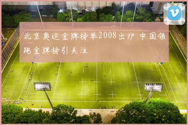 北京奥运金牌榜单2008出炉 中国领跑金牌榜引关注